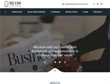 Tablet Screenshot of bilyakconsulting.com